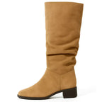 ROSELIA | Draped Beige Everyday Boots