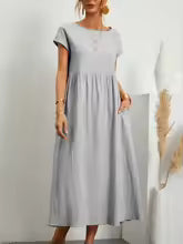 GABRIELLE | Flowing Midi Dress With Timeless Elegance