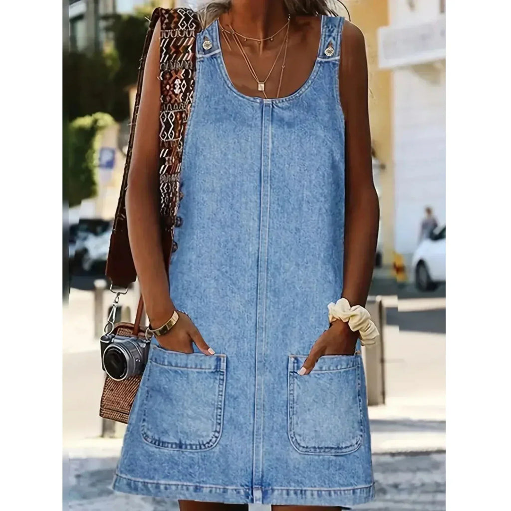 SAYLOR | Relaxed Denim-Look Dress