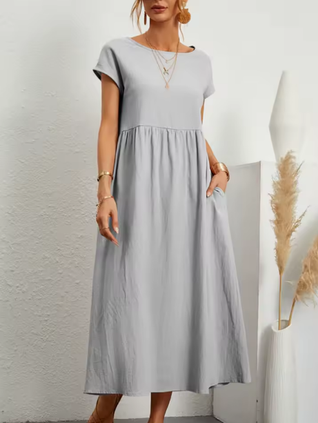 GABRIELLE | Flowing Midi Dress With Timeless Elegance