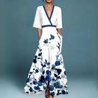 SOPHIA | Elegant Evening Dress With Floral Pattern