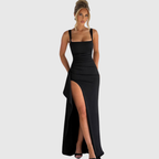 CELL | Elegant Formal Slip Maxi Dress With Open Back