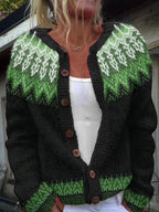 SADA | Button-Front Nordic Knit Cardigan