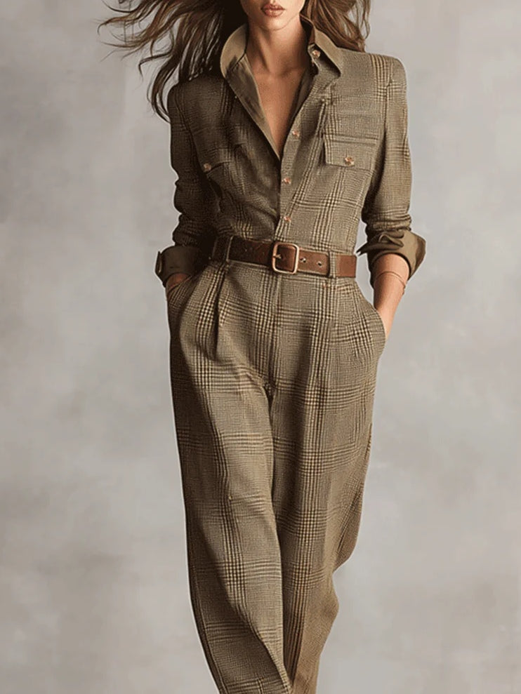 CORENNE | Elegant Plaid Dress