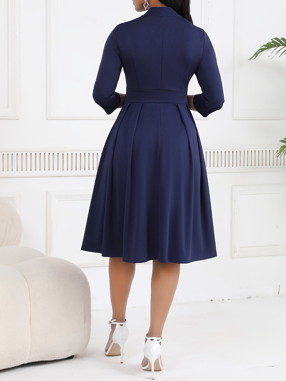 OLIVIA | Tie-Waist Midi Dress