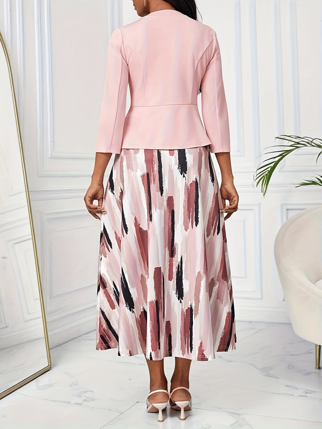 AMELIE | Printed Belted Two-Piece Set