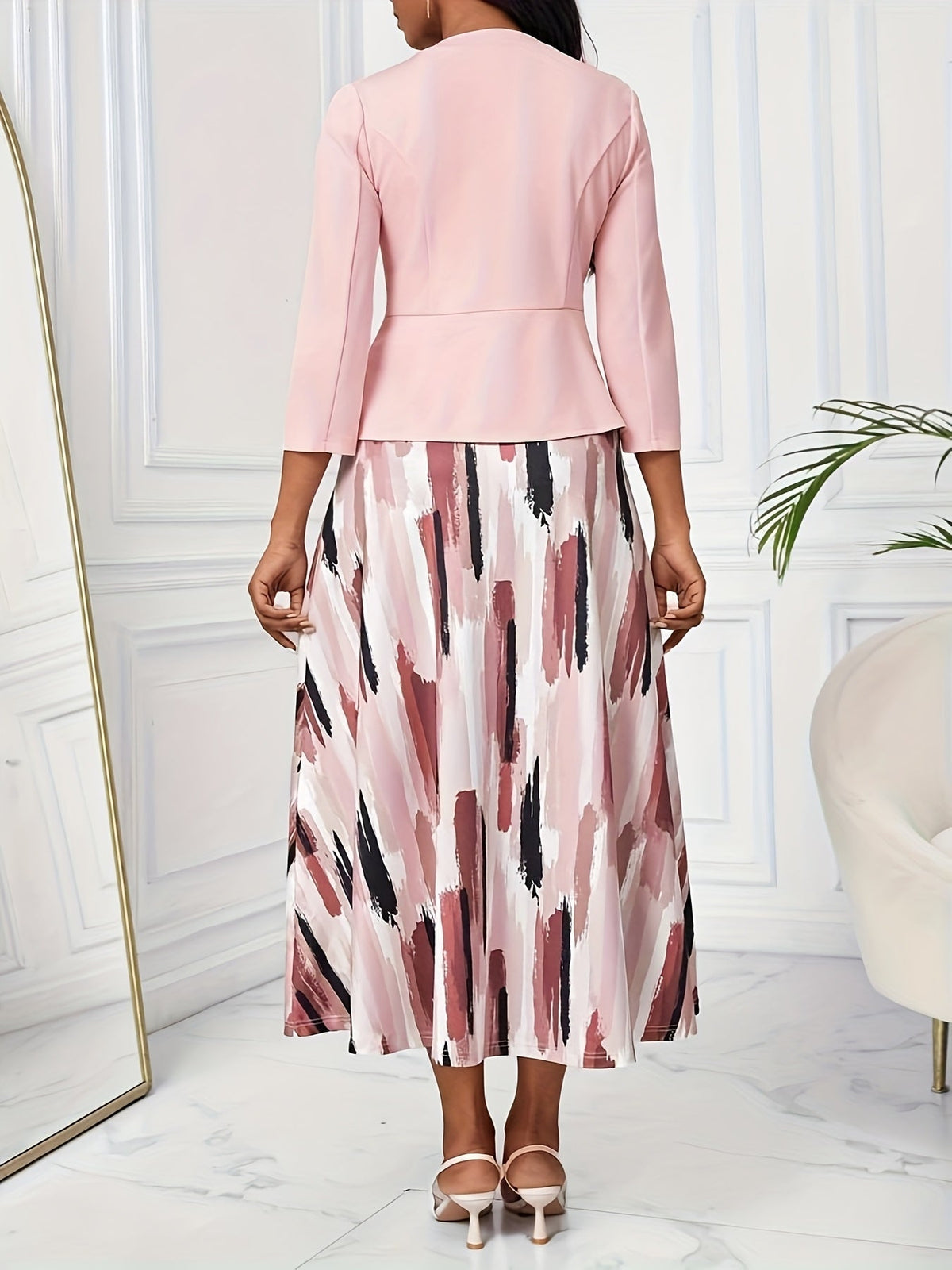AMELIE | Printed Belted Two-Piece Set