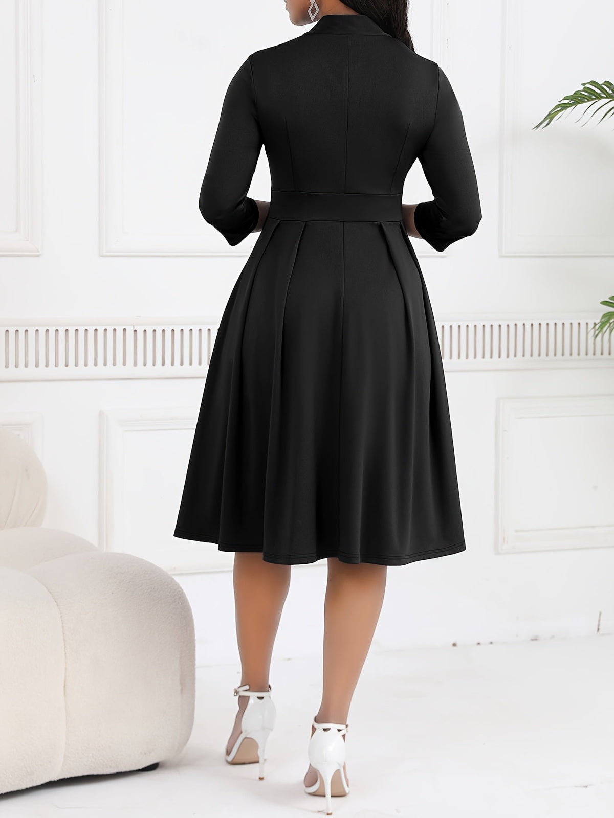 OLIVIA | Tie-Waist Midi Dress