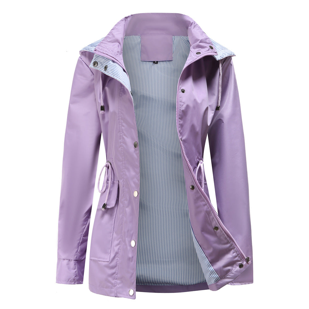 EVANIA | Striped Waterproof Jacket