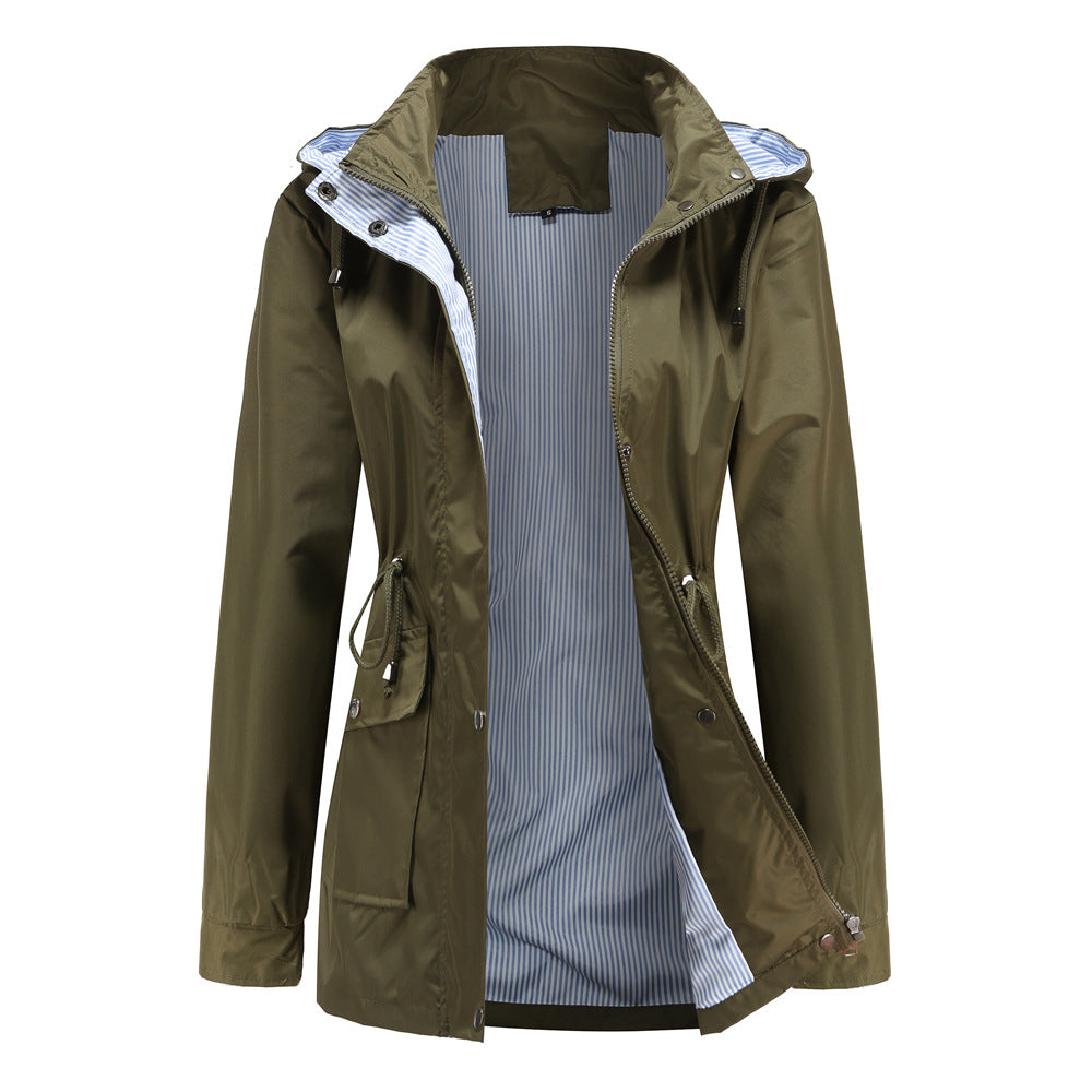 EVANIA | Striped Waterproof Jacket