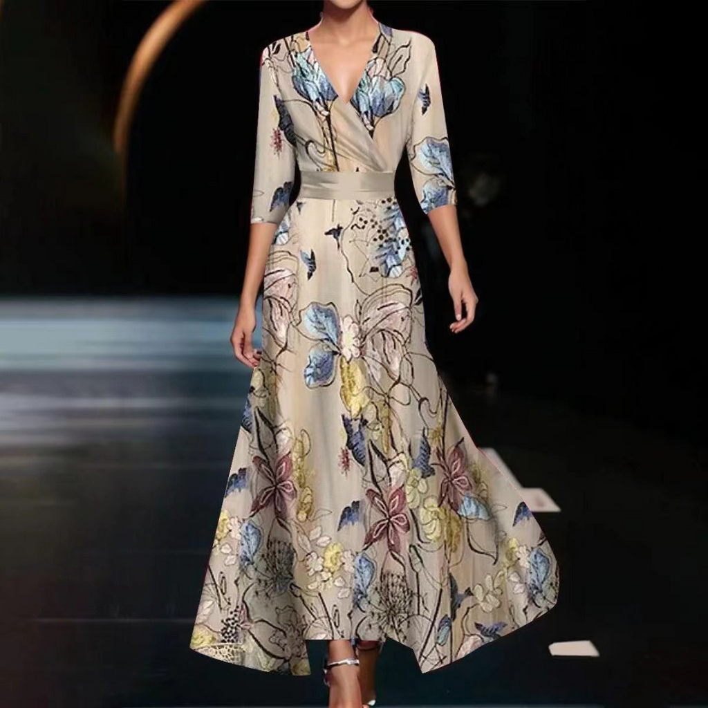 VIVIAN | Stylish Elegant Print Dress
