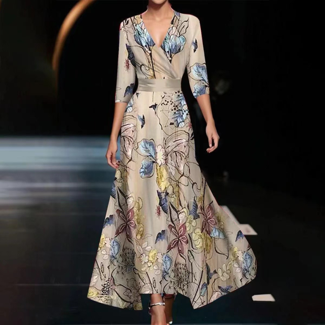 VIVIAN | Stylish Elegant Print Dress