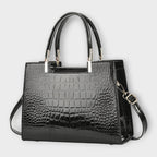 MAISON | Shiny Crocodile Skin Pattern Handbag