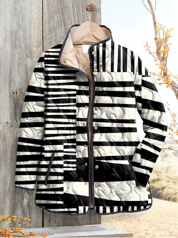PRUDENCE | Geometric Elegance Quilted Jacket