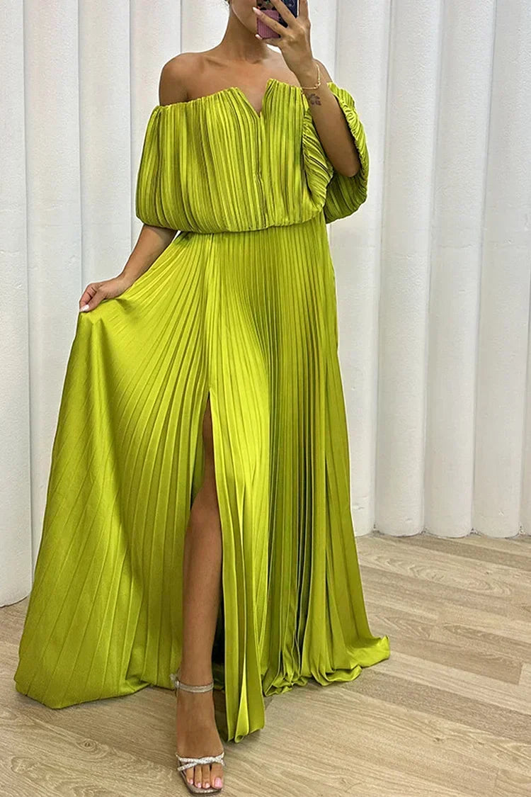 ARABELLA | Pleated Elegant Pleated Maxi Dress
