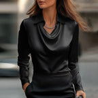 MILAN | Chic Draped Neck Blouse