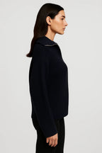 FFION | Waffle-Knit Zip-Collar Sweater