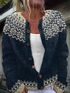 NINA | Ribbed Navy Comfort Cardigan