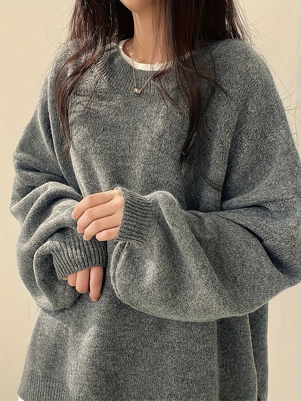 EVERLIGHT | Split Detail Casual Sweater