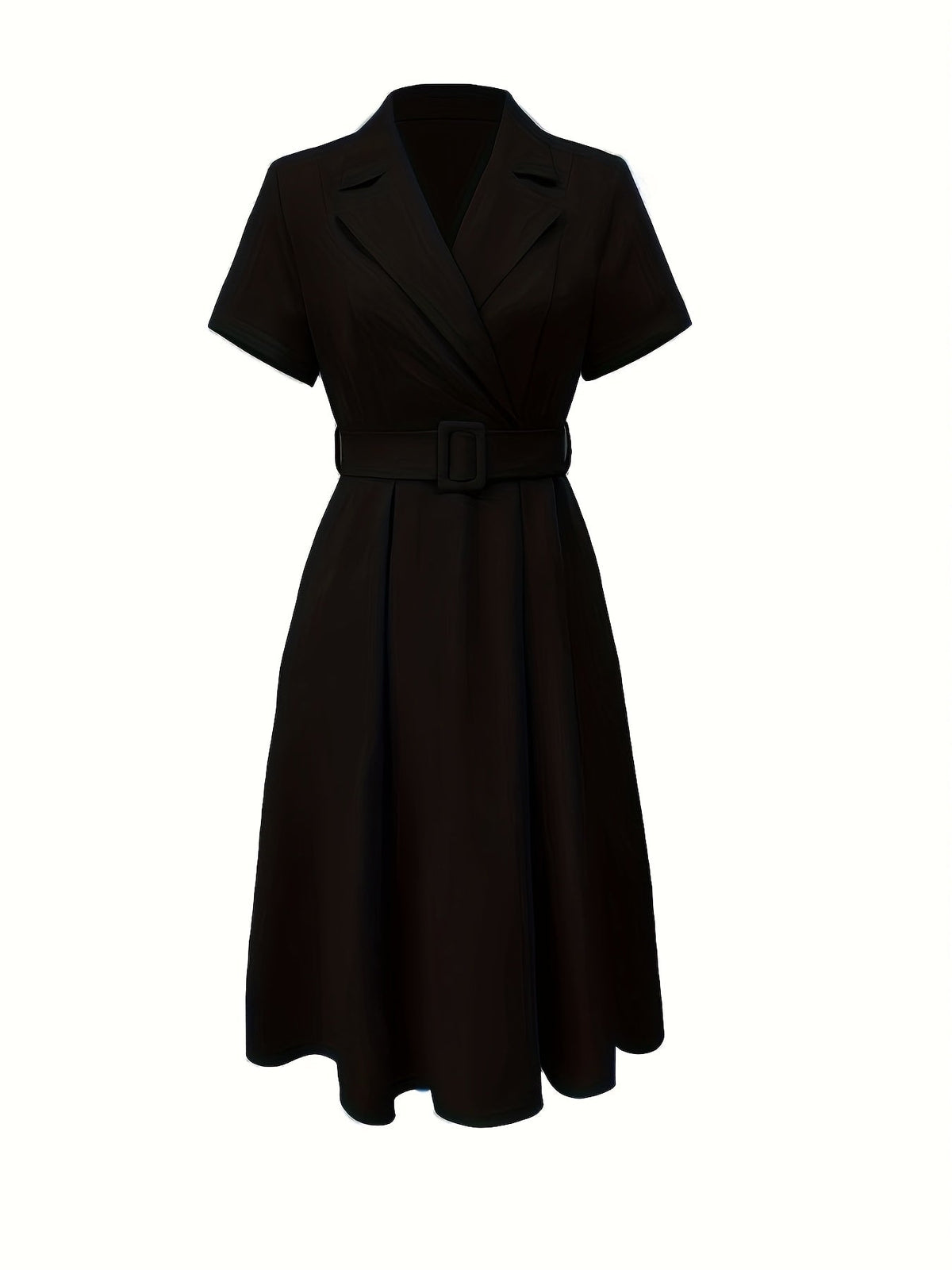 CELINA | Elegant Black A-Line Dress