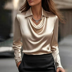 MILAN | Chic Draped Neck Blouse