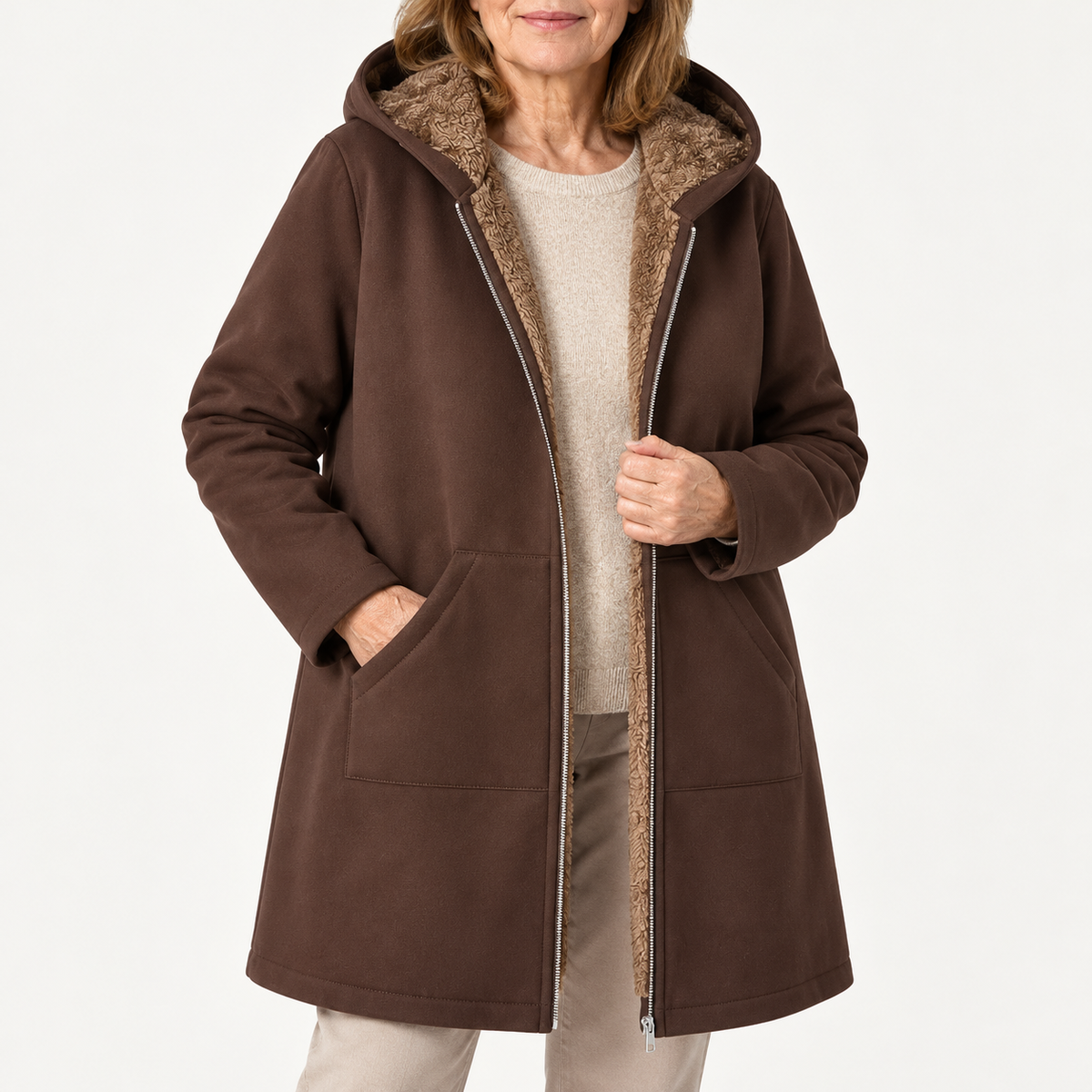 Lyra | Cozy Sherpa-Lined Hooded Vest