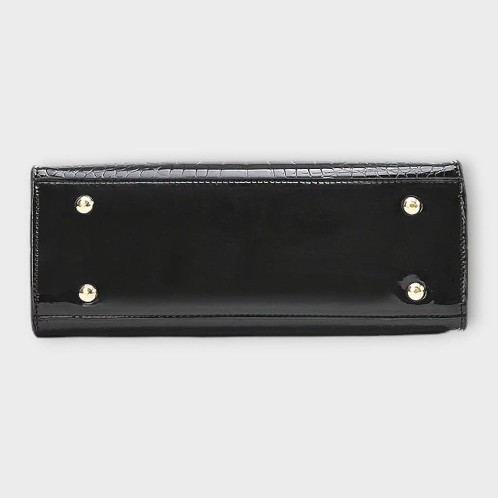 MAISON | Shiny Crocodile Skin Pattern Handbag