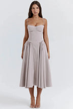 CHARMONE | Lace Evening Midi Dress