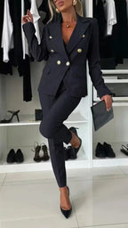 ELENORE | Double-Breasted Blazer Suit