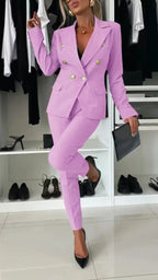 ELENORE | Double-Breasted Blazer Suit