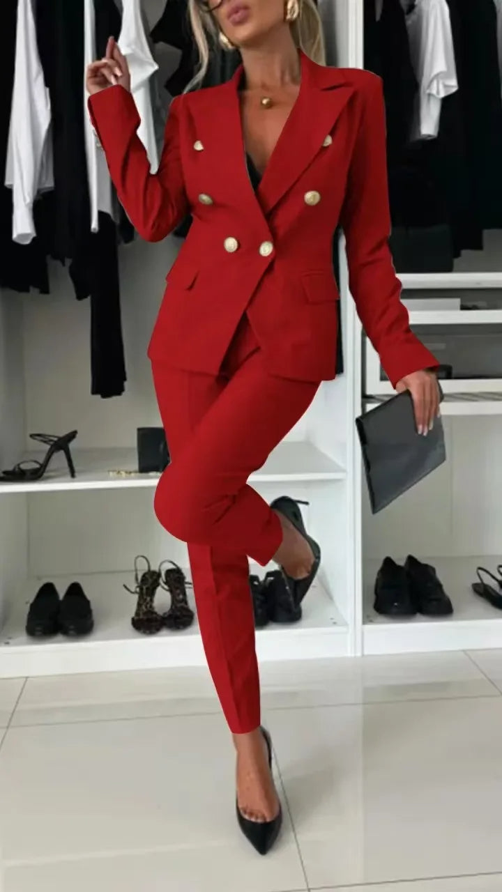ELENORE | Double-Breasted Blazer Suit