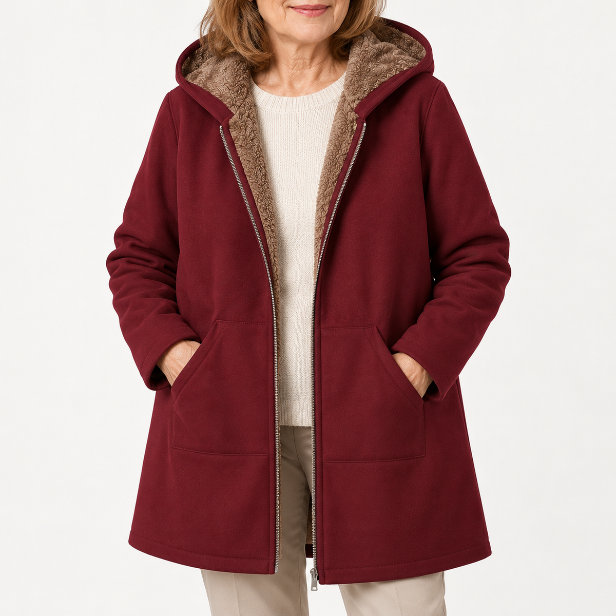 Lyra | Cozy Sherpa-Lined Hooded Vest