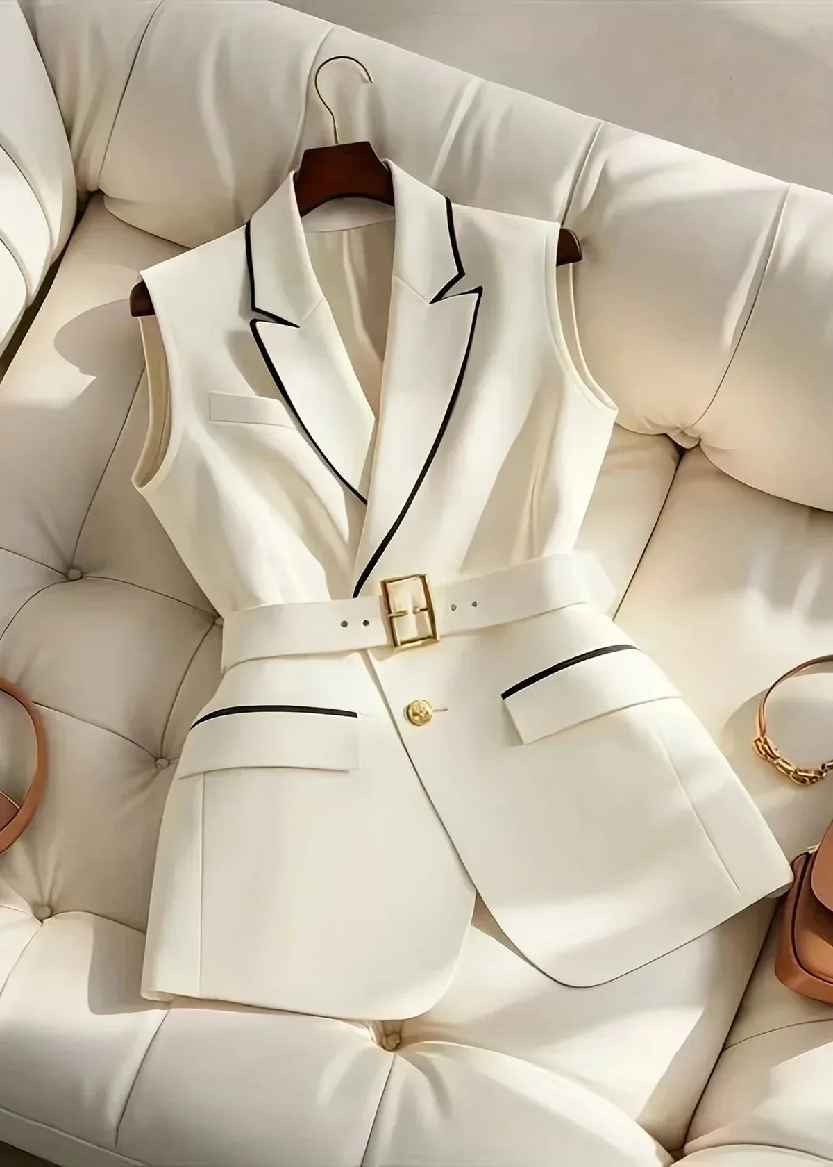 SOFJA | Elegant Vest With Belt