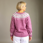 MIA | Geometric Print Grey Nordic Knit Cardigan