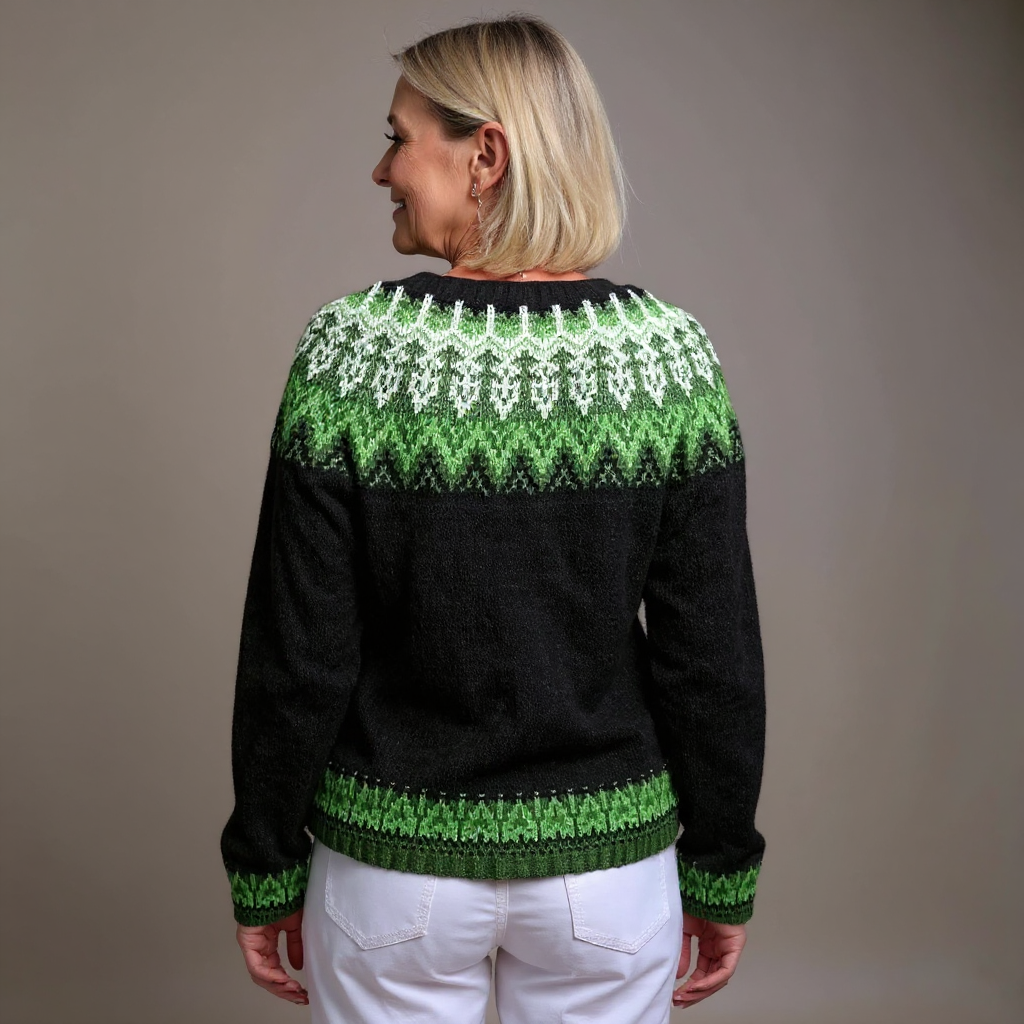 SADA | Button-Front Nordic Knit Cardigan