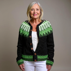 SADA | Button-Front Nordic Knit Cardigan