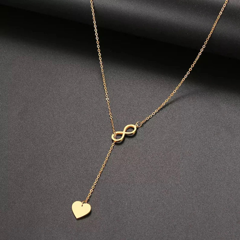 Collier Amour infini en acier inoxydable