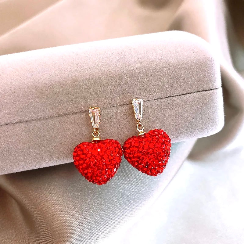 Boucles d'oreilles Coeur Cerise