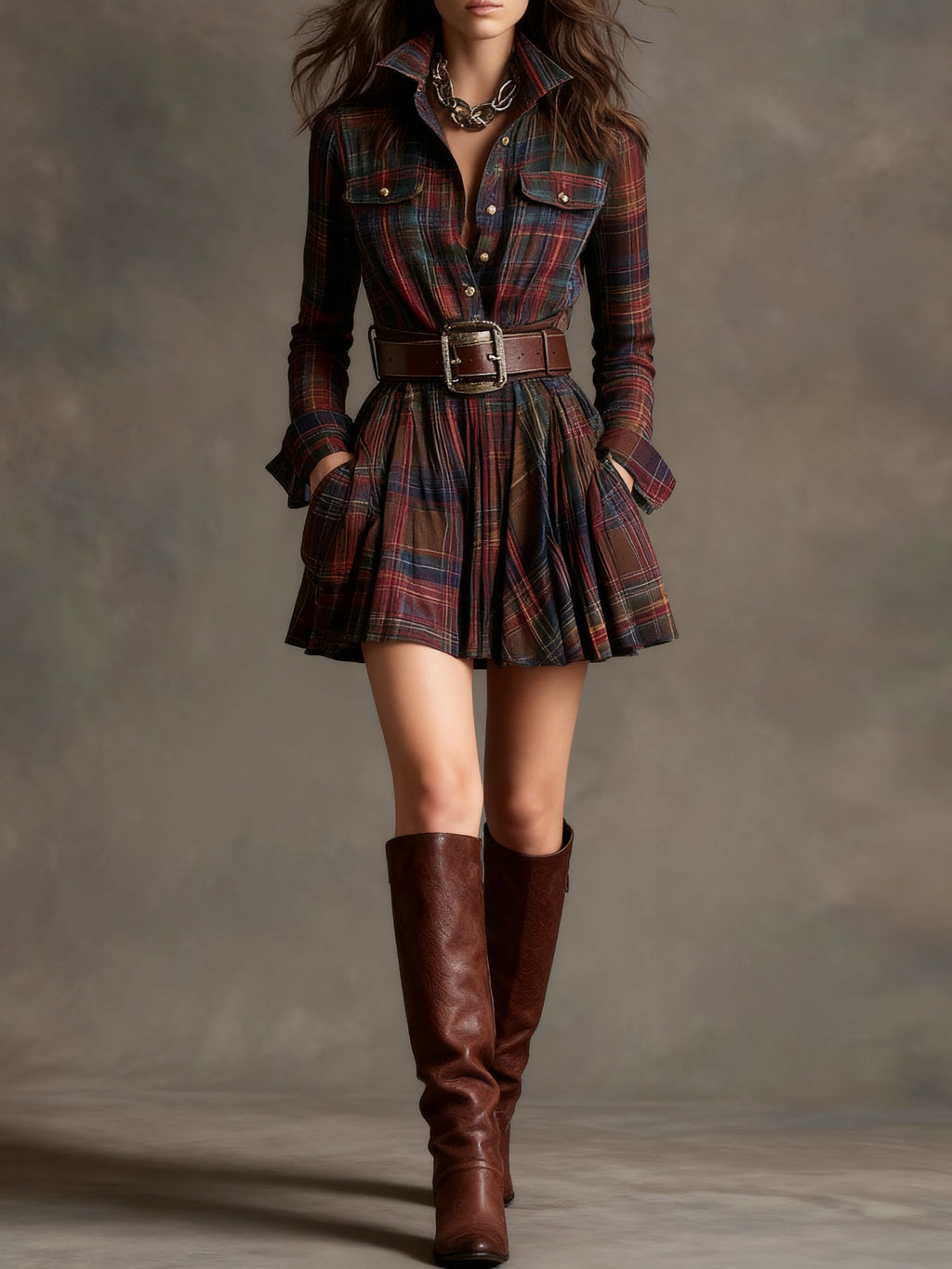 SIENNA | Belted Shirt Dress