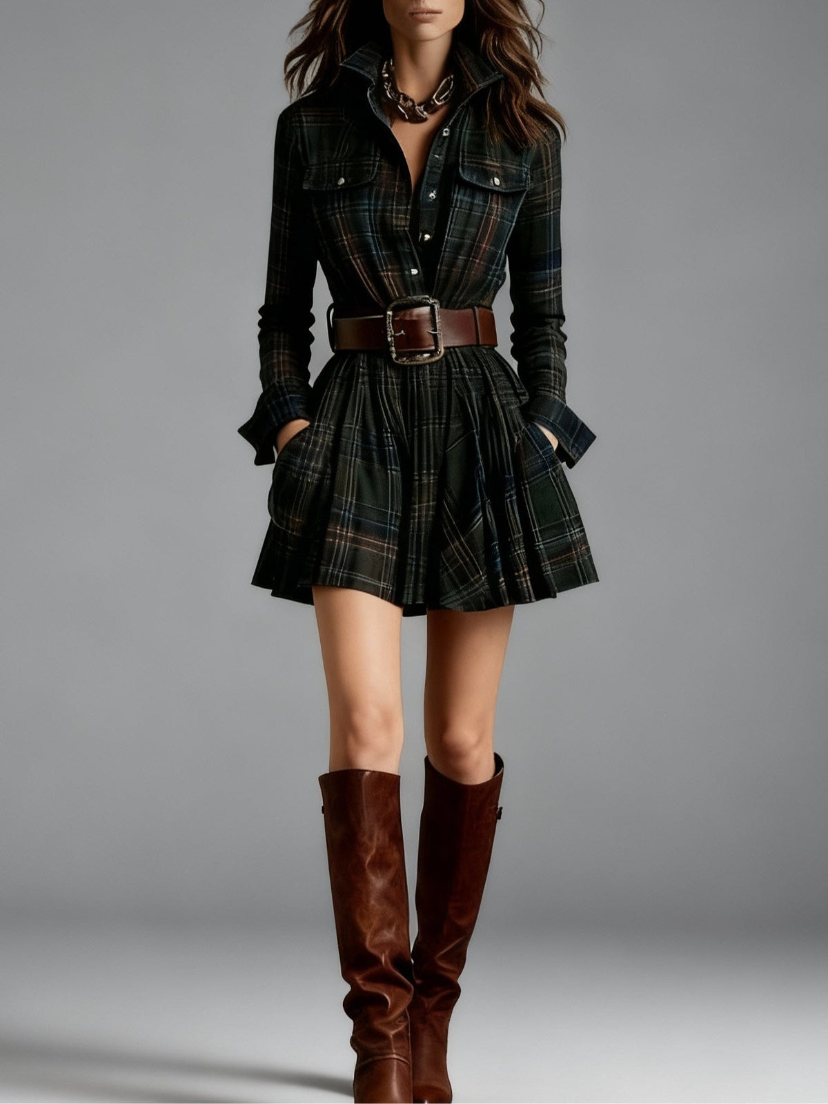 SIENNA | Belted Shirt Dress