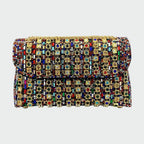 LAVIERA | Chic Chain Colored Diamond Shoulder Bag