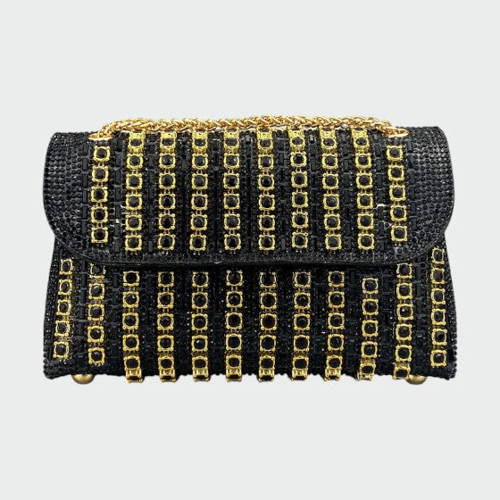 LAVIERA | Chic Chain Colored Diamond Shoulder Bag