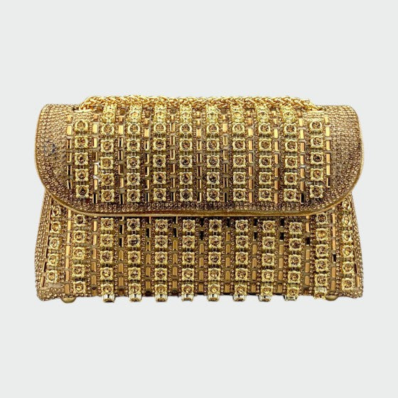 LAVIERA | Chic Chain Colored Diamond Shoulder Bag
