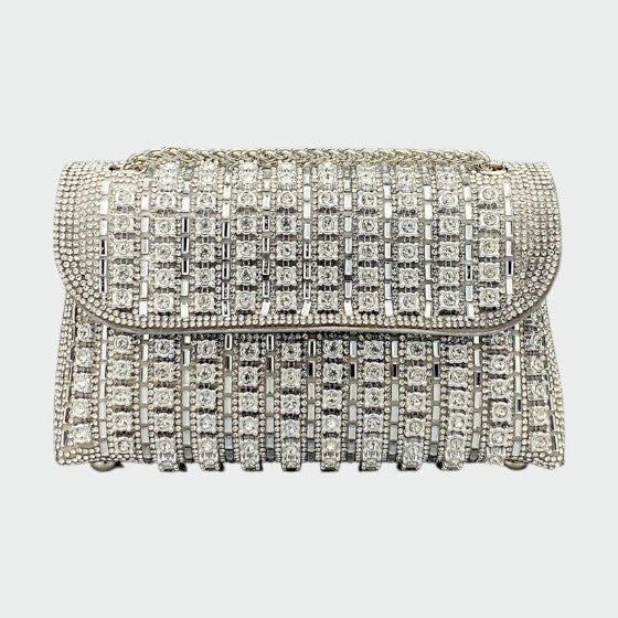 LAVIERA | Chic Chain Colored Diamond Shoulder Bag