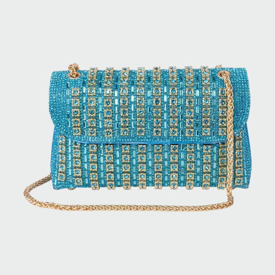 LAVIERA | Chic Chain Colored Diamond Shoulder Bag