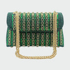 LAVIERA | Chic Chain Colored Diamond Shoulder Bag