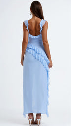 SOLANDRA | Prom Dress With Ruffle And Slit Maxi
