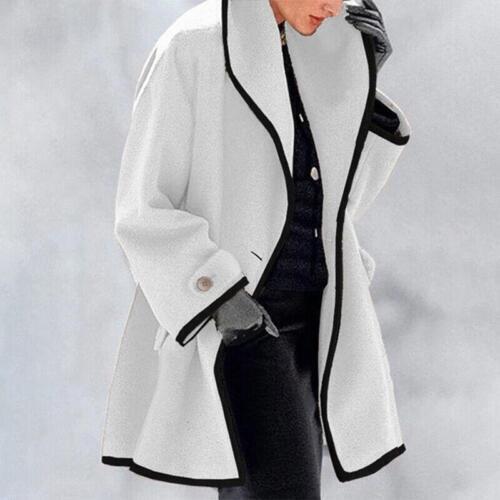 VALORA | Button-Front Trench Coat Collared