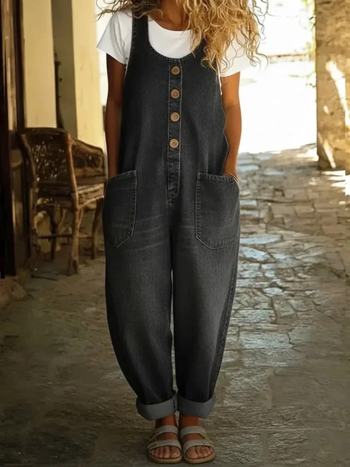SAYLOR | Vintage Washed Denim Overalls