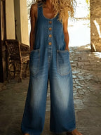 SAYLOR | Vintage Washed Denim Overalls
